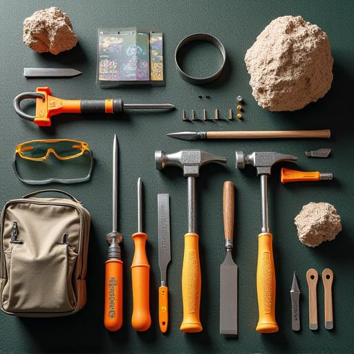 Professionelle Mineraliensammel-Ausrüstung